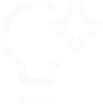 icono de idea creativa: bombilla con estrella reluciente